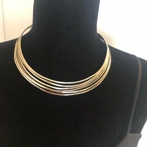 Silver plated choker necklace